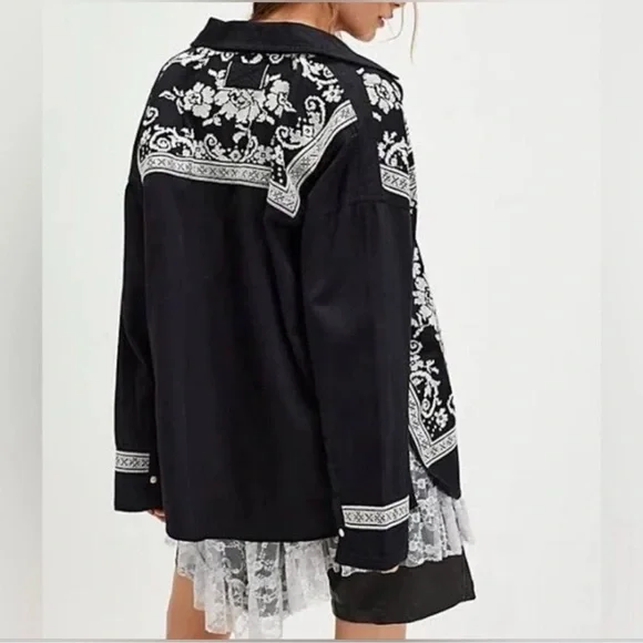 NWT Free People Embroideried Jacket - Picture 3 of 3